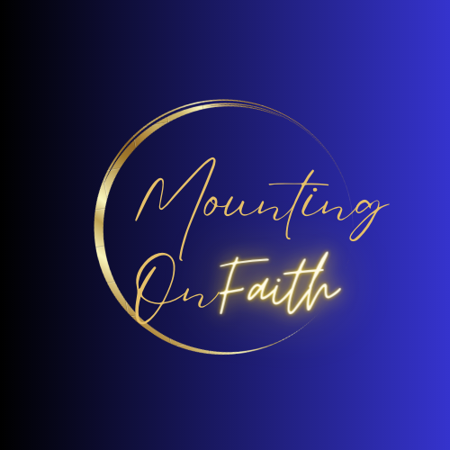 Mounting On Faith black and blue